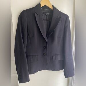 Anne Klein Black Pinstripe Tailored Blazer Professional Suit Jacket Size 4 Women